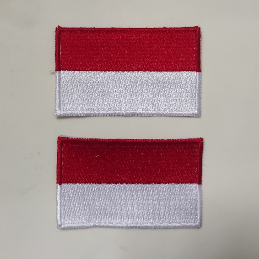 Patch | Logo Bordir Bendera Merah Putih Ukuran 3 cm x 5 cm