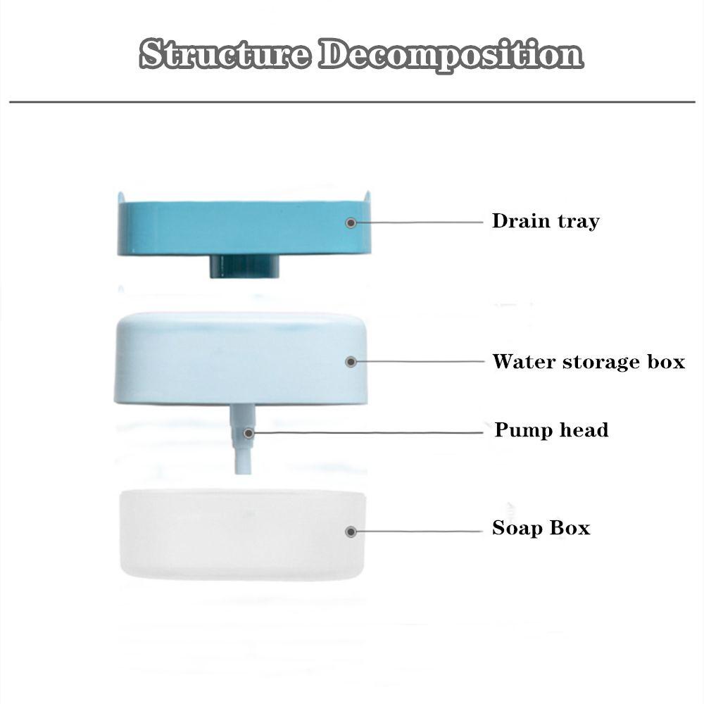 Populer Soap Pump Dispenser Wadah Cuci Piring Portable Double Layer Manual Tekan Cairan Pembersih Kotak