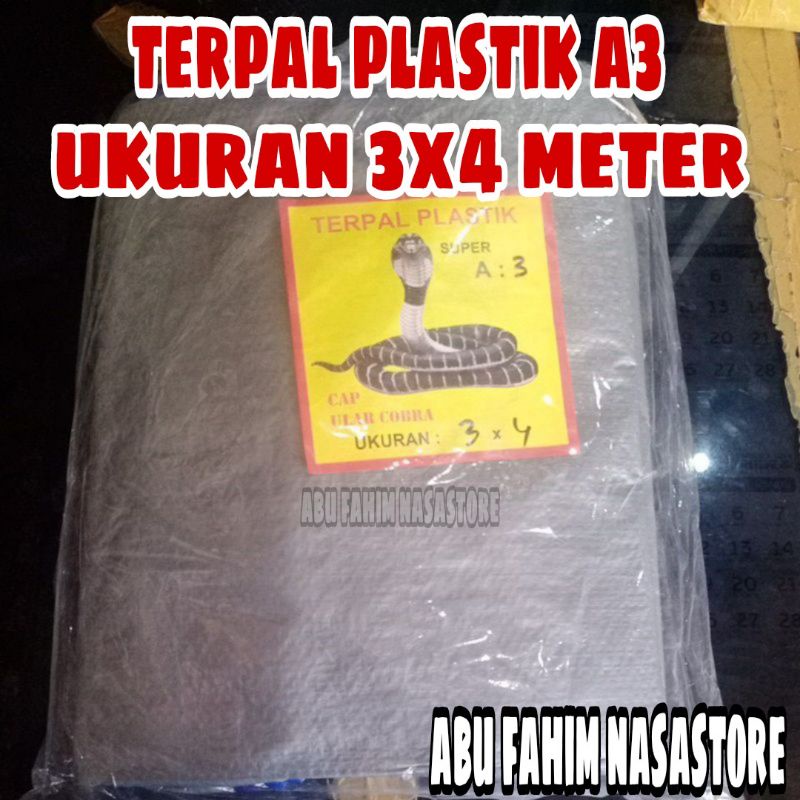 TERPAL PLASTIK A3 3 METER x 4 METER / 3x4 METER