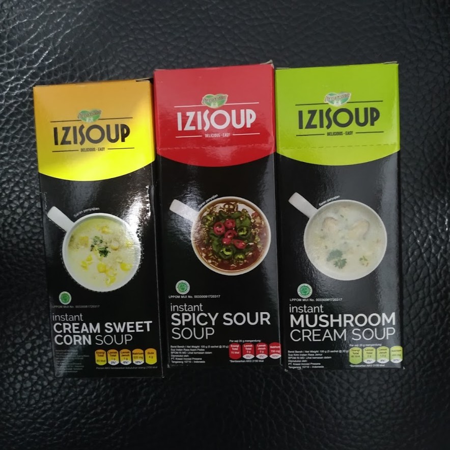 

IZISOUP IZI Instant Mushroom Cream Spicy Sour Soup Box isi 5 sachet