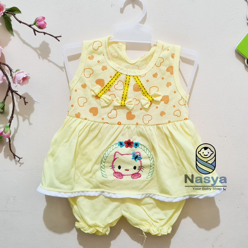 [N-027] TERBARU !! setelan baju bayi perempuan 0-6 bulan motif LUCU (cassey)