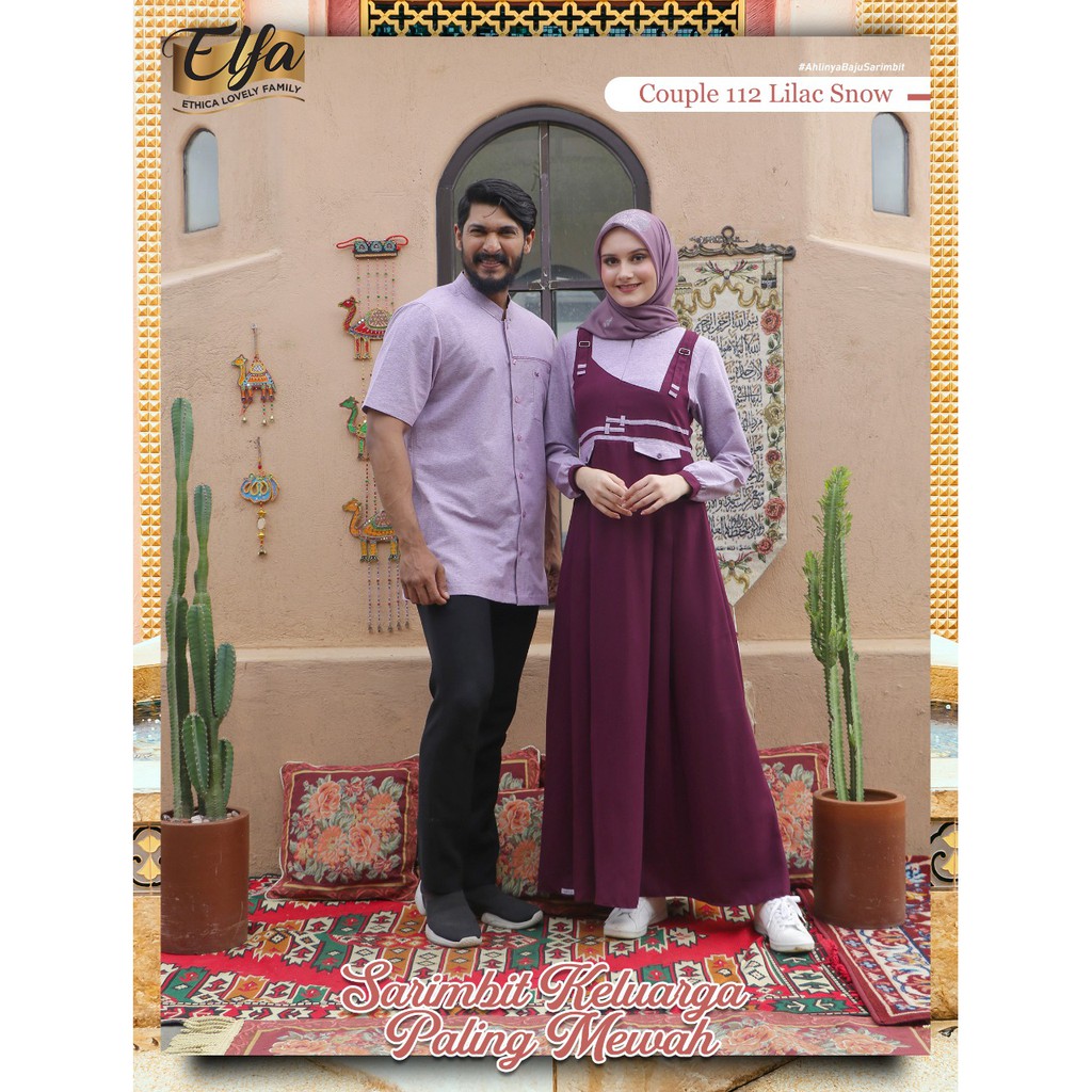 Baju Couple 112 Lilac Snow