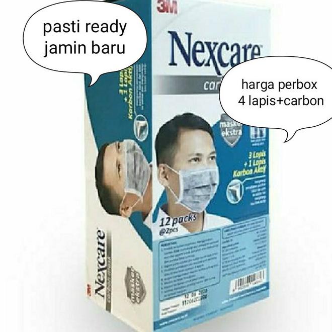 ✅Jual masker kesehatan earloop/masker nexcare 3m/masker 4 lapis +carbon/24 ⭐⭐⭐⭐⭐