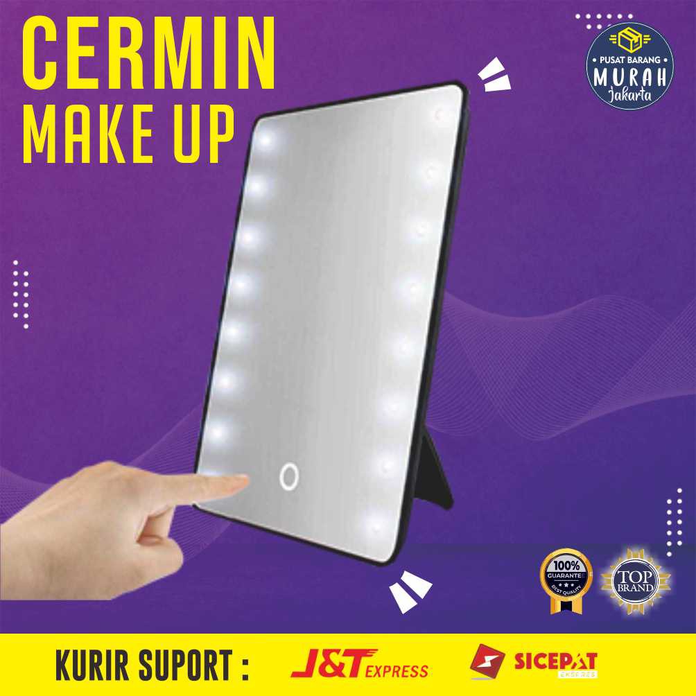 Kaca Make Up Lampu LED Kaca Rias / Cermin Make Up Rias Lampu LED Kecil Minimalis Duduk Mini Portable