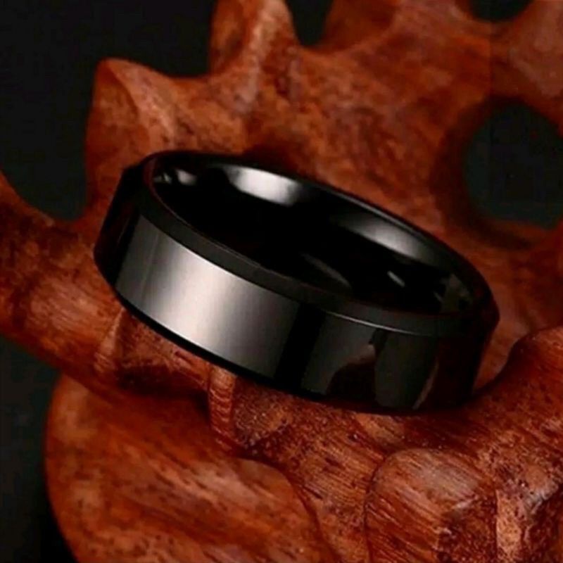 CINCIN TITANIUM HITAM POLOS UNISEX