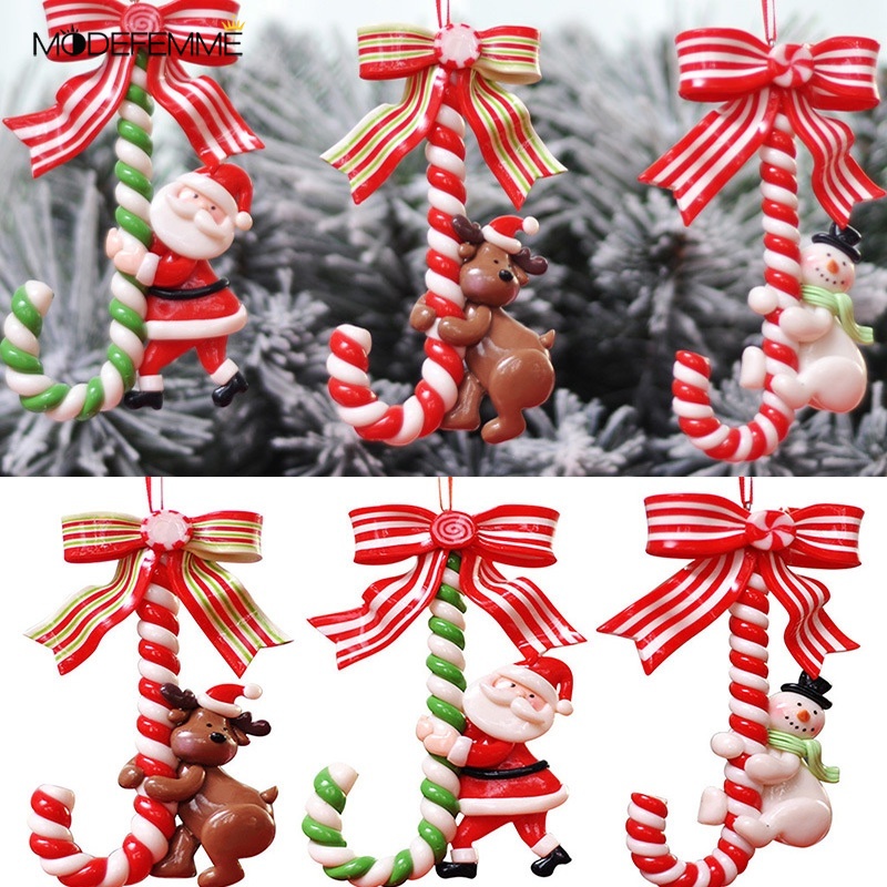 Christmas Tree Santa Claus pendant/Snowman Candy Cane Ornament for Kids home Decor