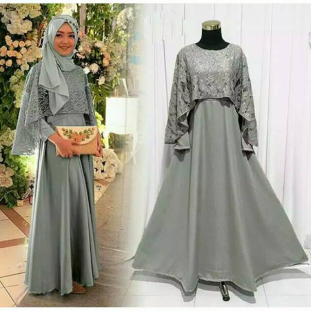 Shopee Sale Bayar Di Tempat Dress Pesta Modren Olivia Burkat Pesta Baju Plus Burkat Uk All Size