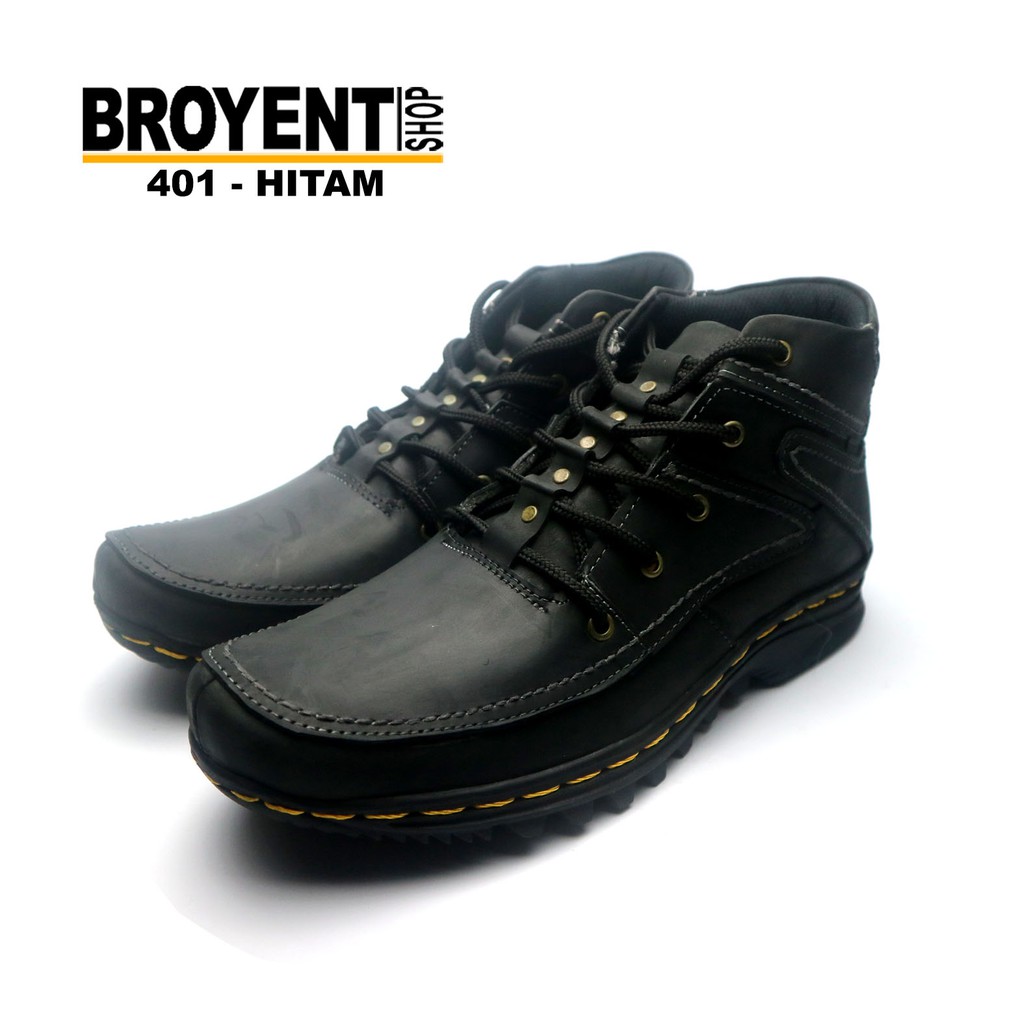 Sepatu Boots Pria Kulit Asli 401