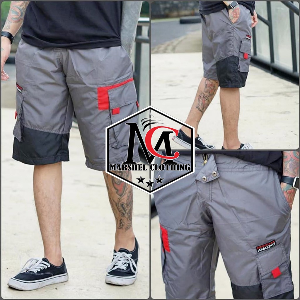 RCL - Celana Pendek Amazing 005 / Celana Cargo Waterproof / Celana Kargo Pendek Murah S.M.L.XL