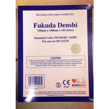 ۞ Kertas ekg / fukuda Denshi OP-222TE / 110mm x 140mm x 142 lembar / kertas ekg fukuda / ekg fukuda 