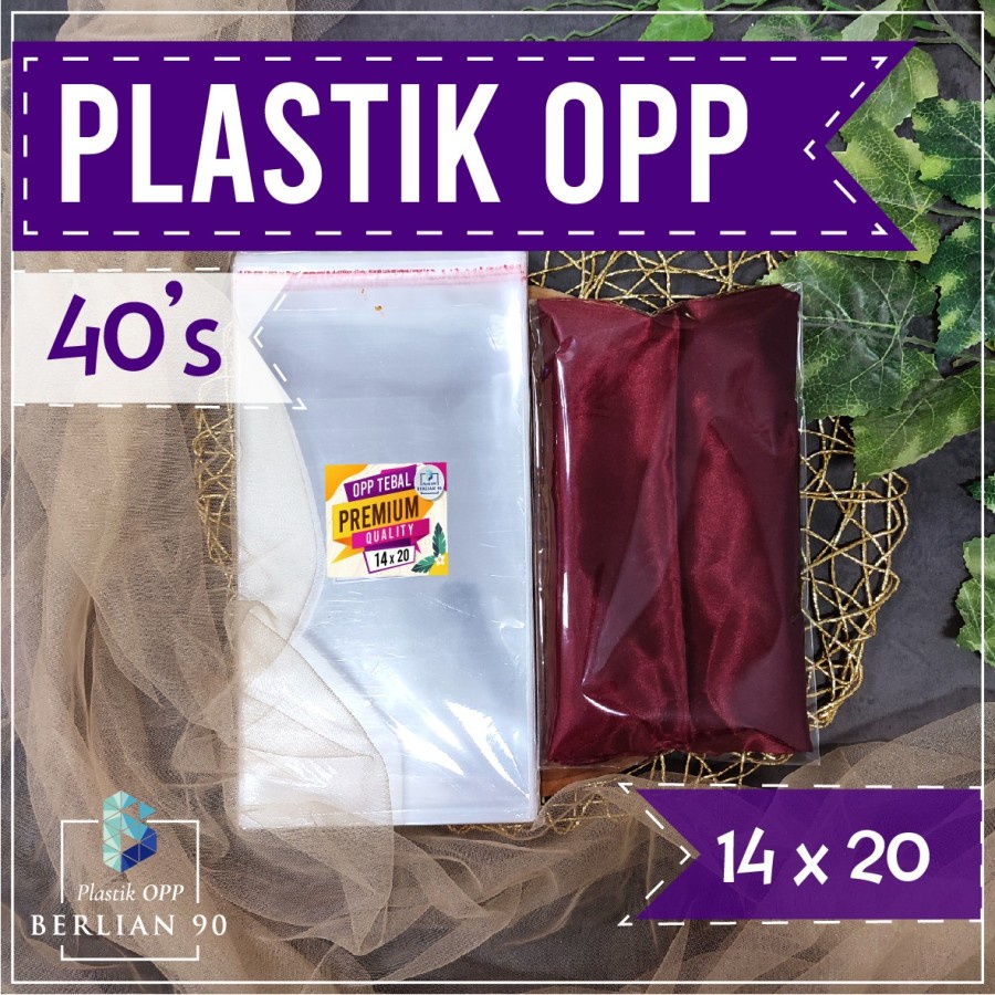 Plastik OPP Tebal 14x20 40s Micron Plastik OPP Lem Plastik OPP Seal Plastik Aksesories