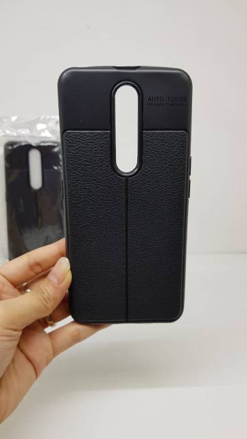 Auto Focus Oppo F11 Pro 6.53 inchi Leather Soft Case F11 Pro AUTOFOCUS Motif Kulit Jeruk