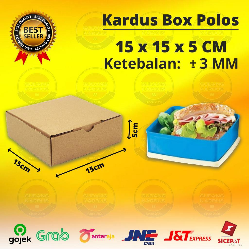 

Kardus Box Die Cut 15x15x5 CM Kotak Dus Hampers Kado Polos