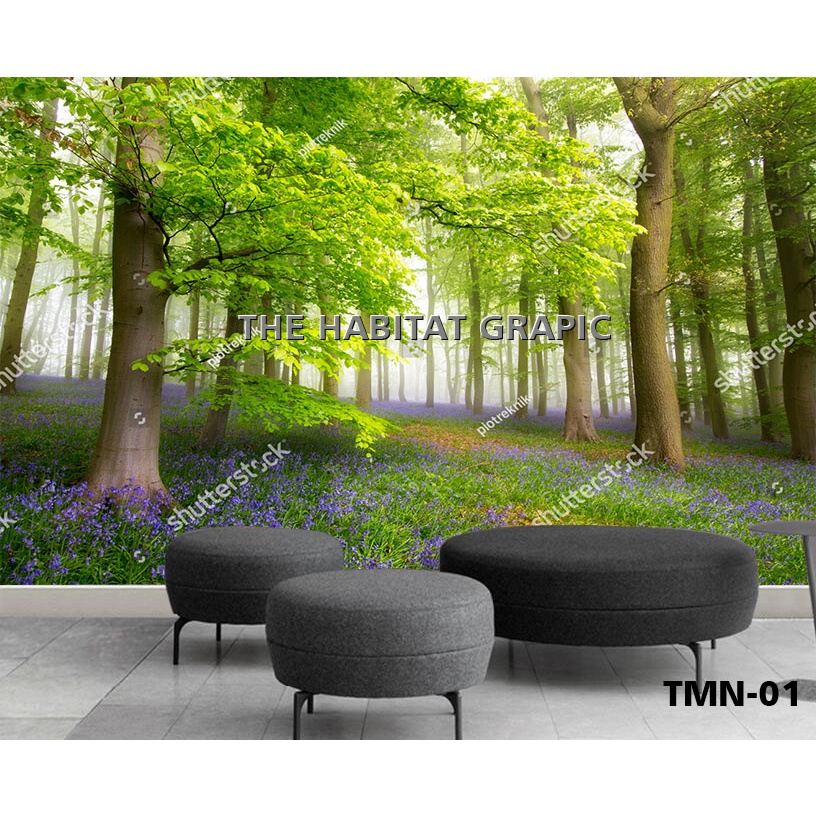 WALLPAPER PANTAI 3D, WALLPAPER PEMANDANGAN ALAM 3D, WALLPAPER CUSTOM PANTAI, WALLPAPER MOTIF HUTAN ,