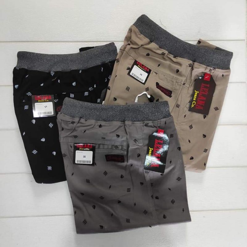 CELANA PENDEK MOTIF PRIA WARNA MOCCA ORIGINAL LELANA SIZE 27-38