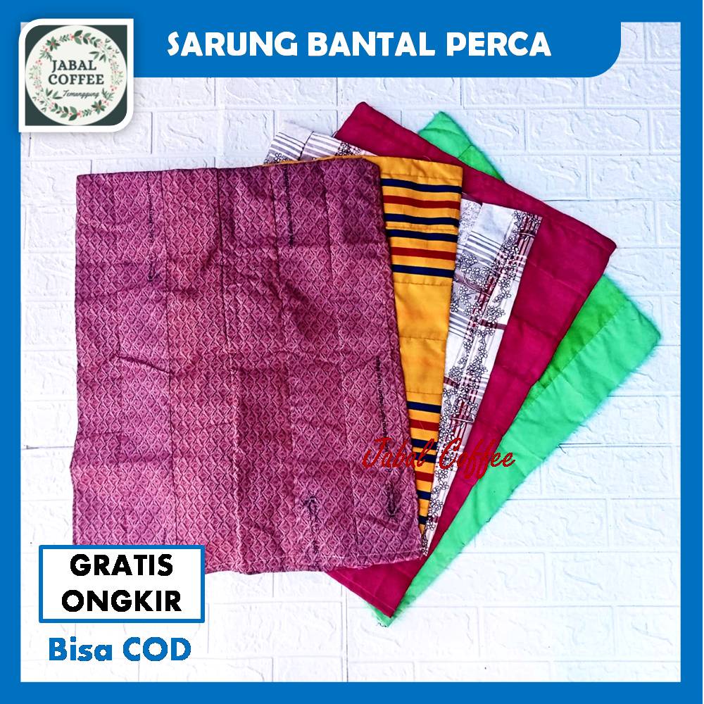 Sarung Bantal Perca / Sarung Bantal Tidur / Urung Bantal Guling Kapuk Ukuran 62 cm x 52 cm J160