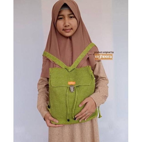 Mak31au22ᵞ–  Tas Ransel Rajut / Tas Gendong / Tas sekolah