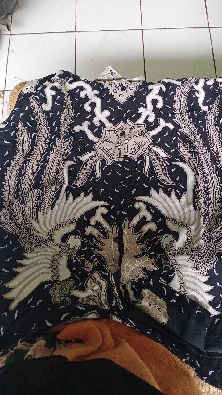 Atasan Kemeja Batik Pria Lengan Panjang Premium Nirpataka Putih Full Furing Rajasakti Solo Ori