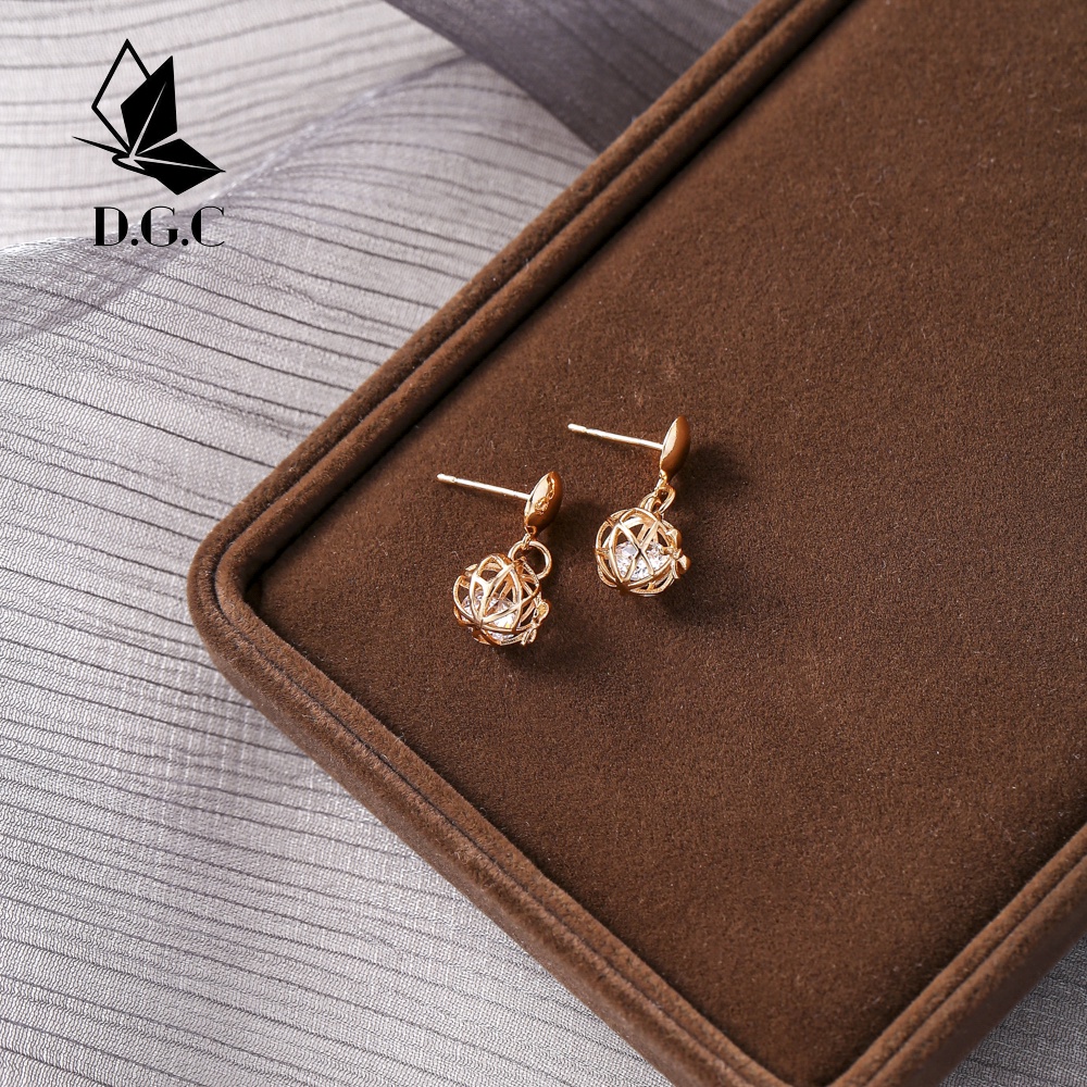 D.G.C✨COD Anting Titanium Wanita Anti Karat Hati Lapis Emas 18k Aksesoris Perhiasan D276