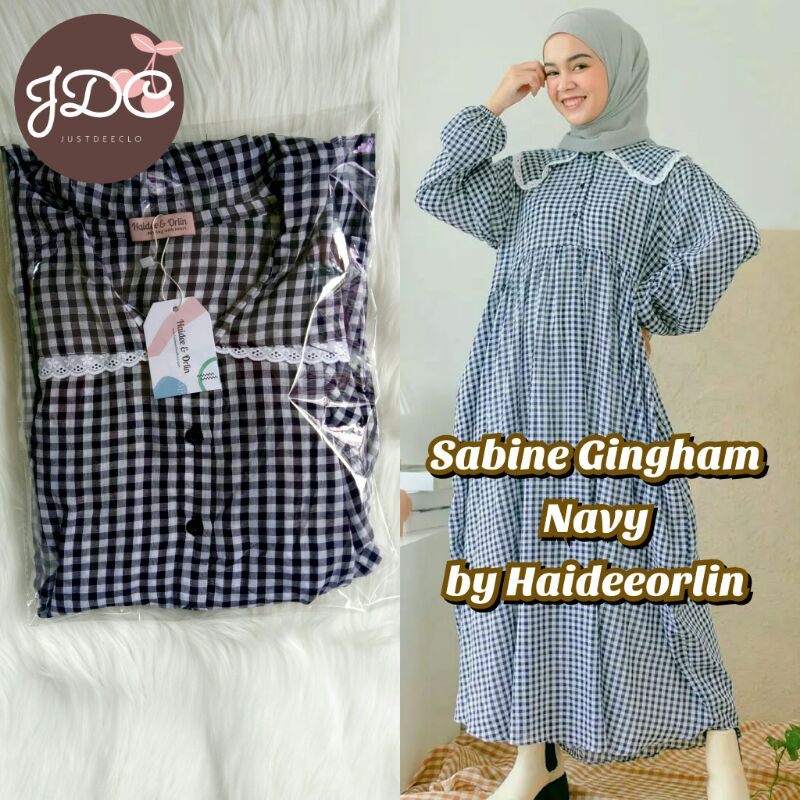 SABINE GINGHAM DRESS NAVY HAIDEEORLIN HAIDEE ORLIN HAIDEE&ORLIN - JUSTDEECLO