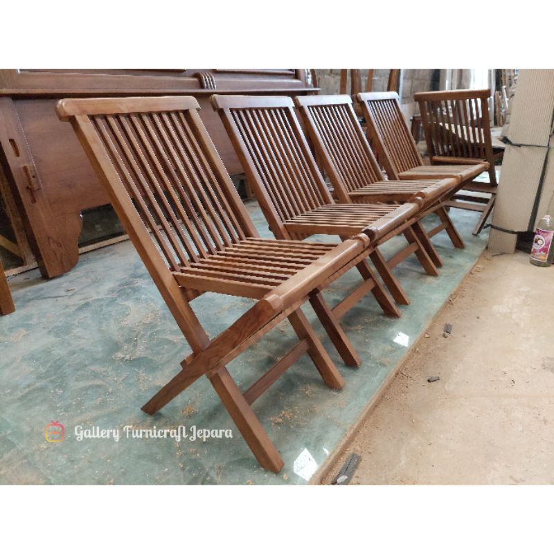 Kursi Lipat Anak Kayu Jati - kursi makan kursi taman