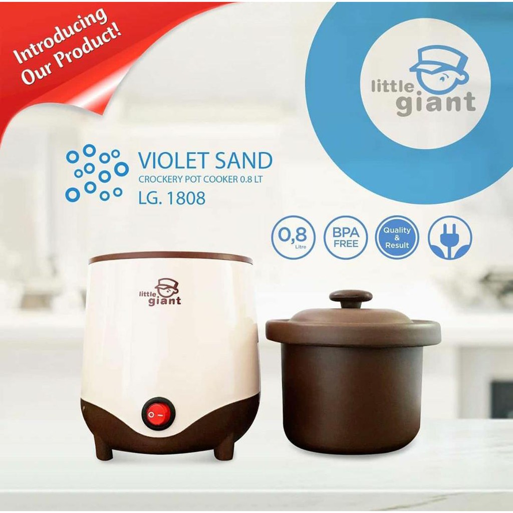 Little Giant LG 1808 Violet Sand Crockery Cooker 0.8L