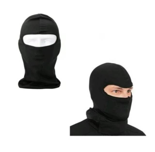 Masker motor Masker kain hitam MASKER NINJA Bandana Helm Polos