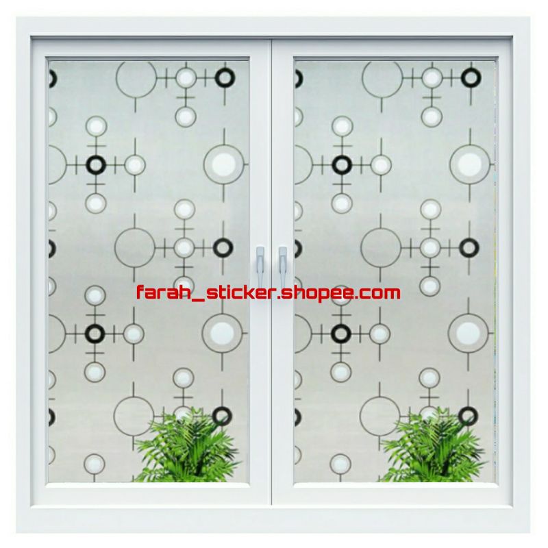 STIKER/STIKER KACA/STIKER KACA JENDELA/STICKER MOTIF BULAT TARGED