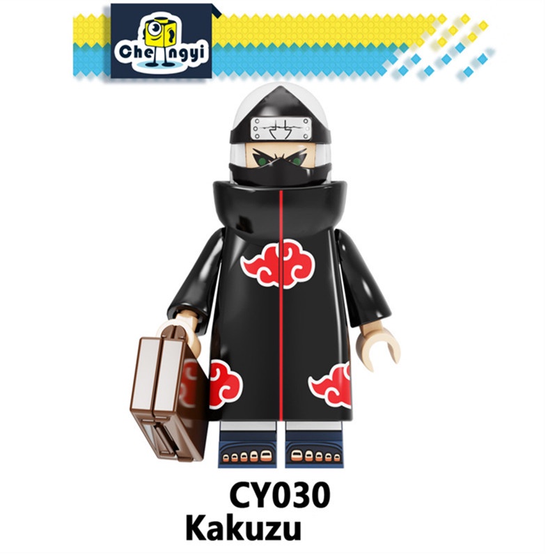 1pc Mainan Balok Bangunan Mini Figure Naruto Sasuke Uchiha Kakashi Bahan PVC Untuk Edukasi Anak