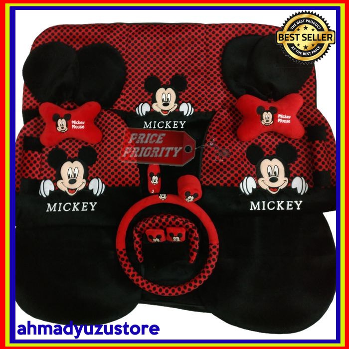 Sarung Jok Mobil Agya Ayla Mickey Mouse Karakter Lucu