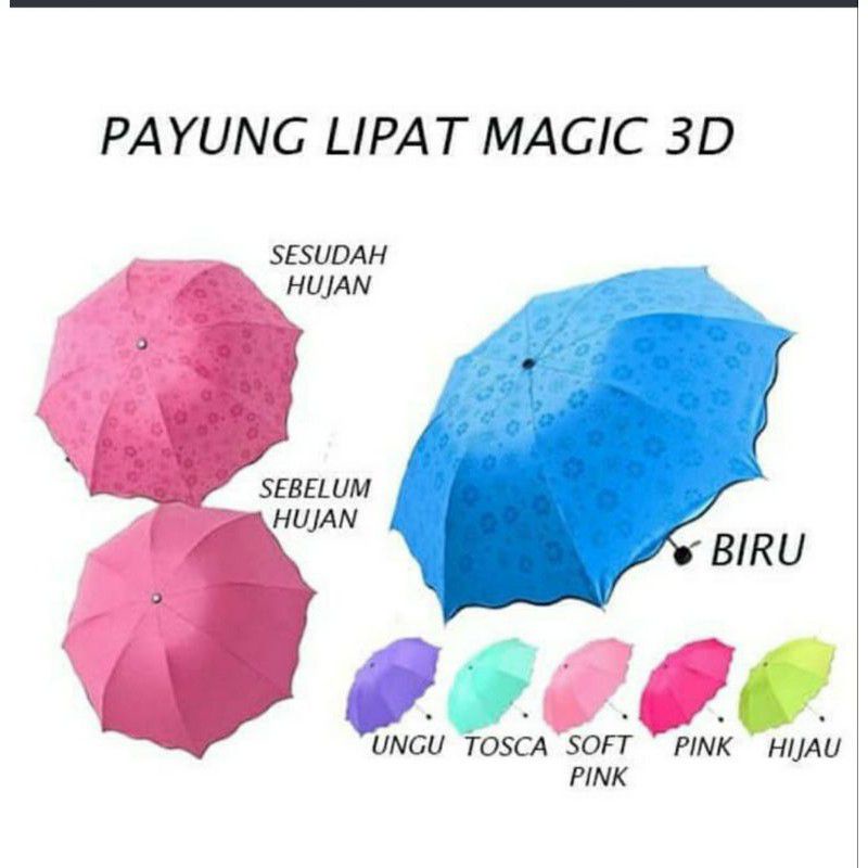 PAYUNG MAGIC 3D LIPAT PORTABLE