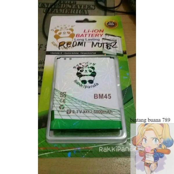 Baterai Rakki Panda Xiaomi Redmi Note 2 BM 45 Double Power