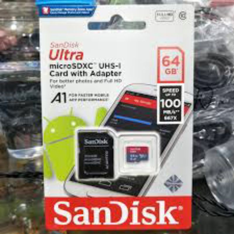 memory micro sd sandisk ultra class 10 64Gb 64 GB