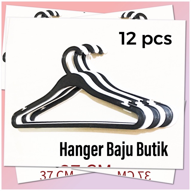 ( 12 PCS ) GANTUNGAN BAJU / HANGER REMAJA 14 IN