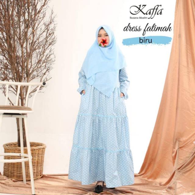 Gamis syar'i cantik modis - Dress Fatimah Kaffa busana Bandung