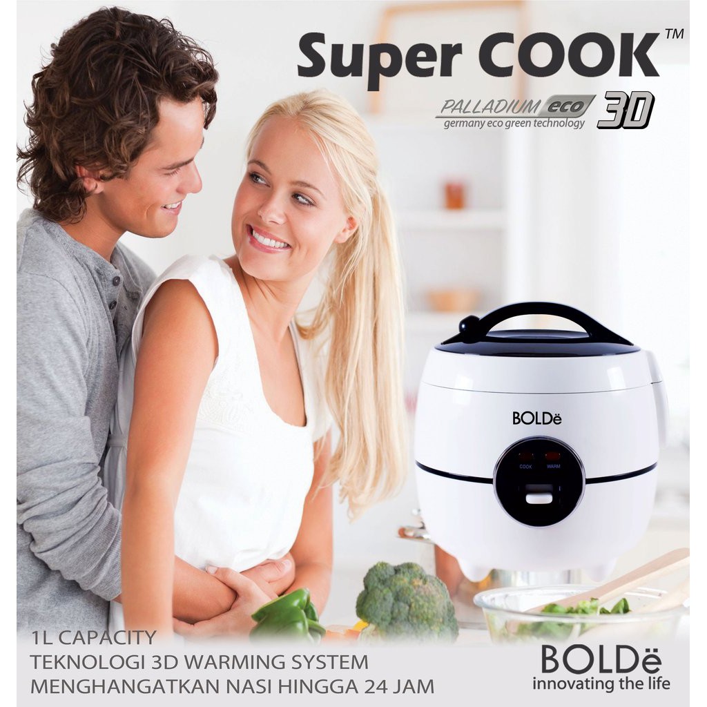 BOLDe Super Cook 3D PALLADIUM ECO - Rice Cooker 1 Liter