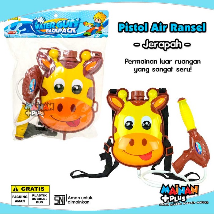 Pistol Air Tas Ransel - Animal Water Gun Giraffle