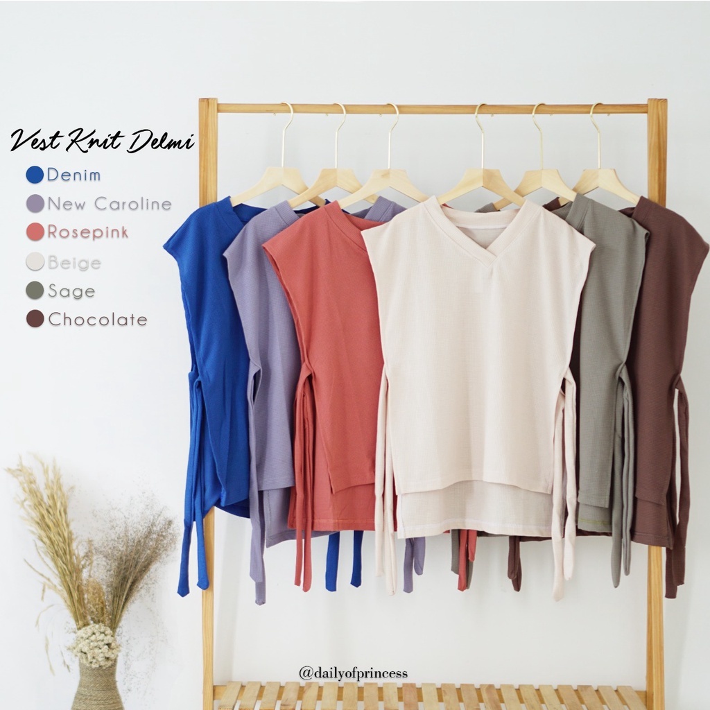 VEST KNIT WANITA/VEST KNIT OOTD/VEST KNIT PREMIUM/VEST KNIT WAFFLE UNIQLO