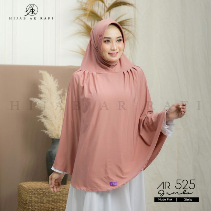 Jilbab Hijab Arrafi AR 525 Kerudung Krudung Bergo Instan Jumbo Syari Rabbani Zoya Elzatta Terbaru
