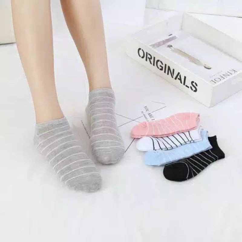 Kaos Kaki Fashion Unisex Pria Wanita Murah Motif Strif Semata Kaki