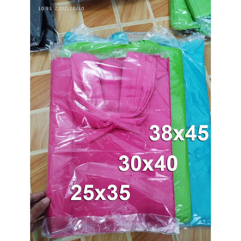 Tas Belanja Lipat Kain Spunbond Besar Polos Pria Wanita Kantong Shopping Pasar Goodie Tote Standing Handle Box Bag Souvenir Kado Tebal Korea Fashion Murah Grosir COD TOKO92