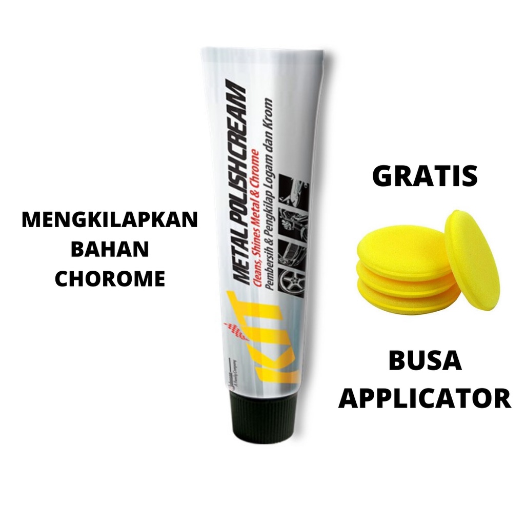 KIT METAL POLISH GRATIS BUSA APPLICATOR KIT Metal Polish Cream Pasta Pembersih dan Pengkilap Logam