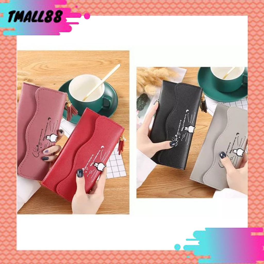 ♥TMALL88♥ Dompet Panjang Wanita / Kulit Sintesis / Dompet Wanita Murah