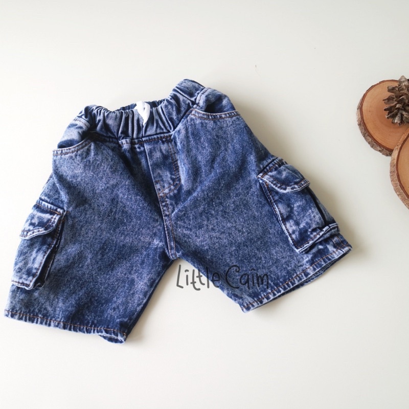 LITTLECAIM - CARGO SHORT PANTS  | cargo jeans( hanya celana saja )