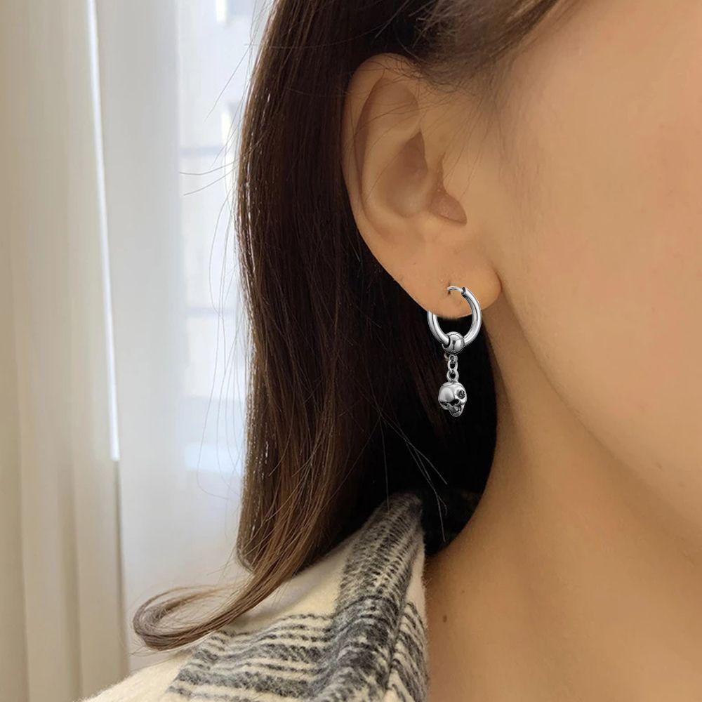 Mxbeauty Pria Hoop Earrings Minoritas Street Wear Pesta Punk Fashion Desain Stainless Steel Kuningan Wanita Earrings