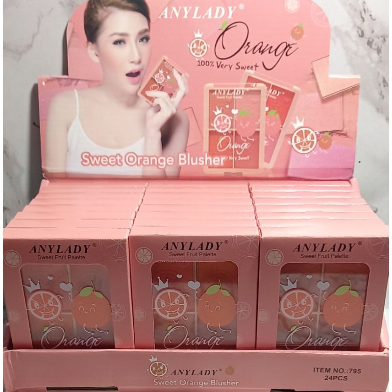 ECER !!! Eyeshadow dan blush n Anylady Sweet Orange /  Sweet Fruit Pallete  NO.795 | 796