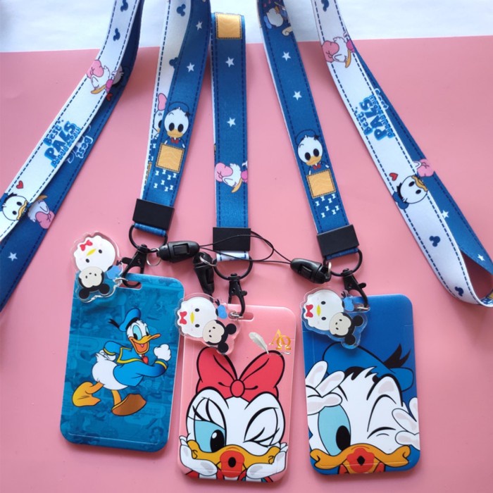 

Eklusif Tempat Kartu Unik / Card Holder Tali Motif Donald Duck & Deasy Imut Gilaa!!!