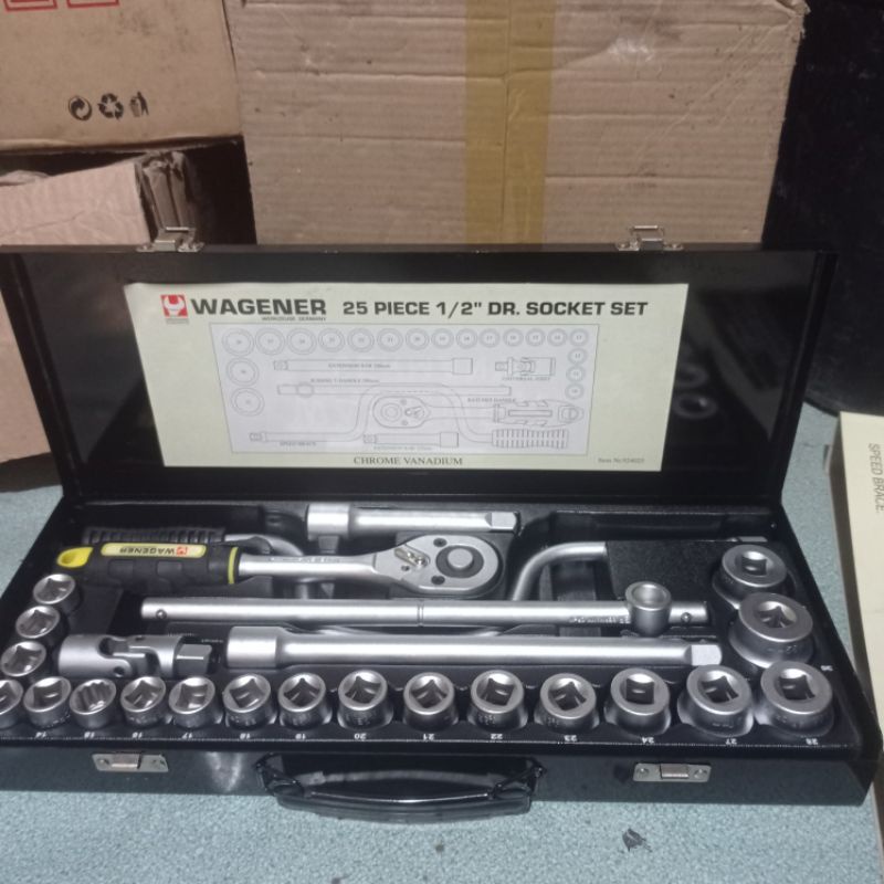 kunci sock set wagener 25 piece 12 inch DR socket GERMANy