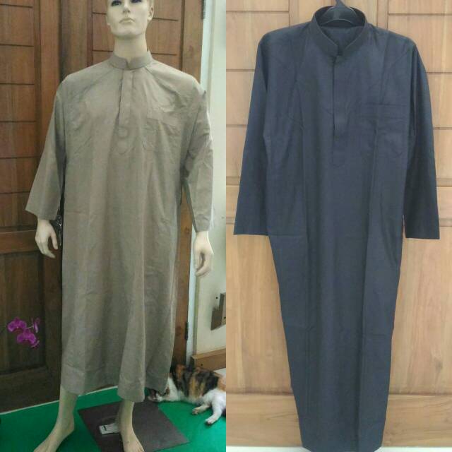 Jubah Gamis Hitam Pria Super Premium Al Ham