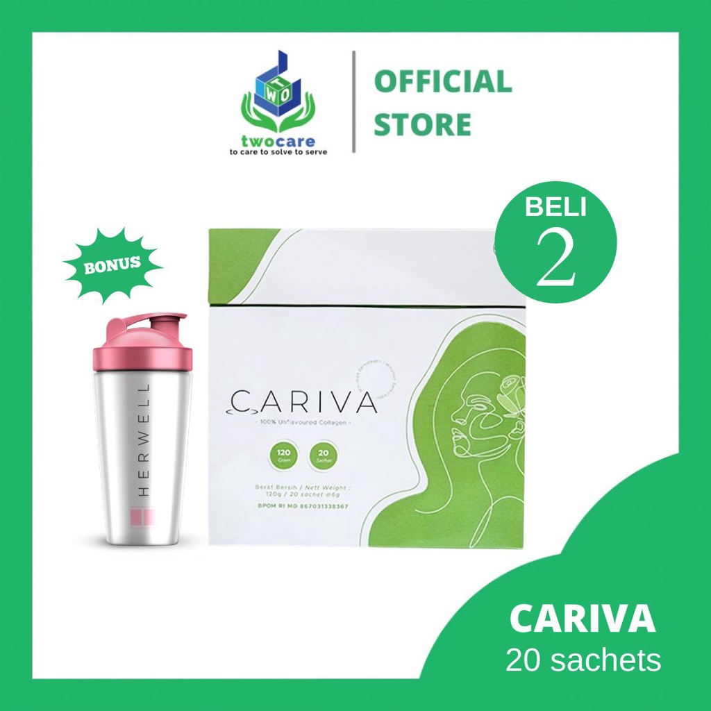 Cariva Collagen Minuman Kolagen Original Unflavoured Halal 1 Box